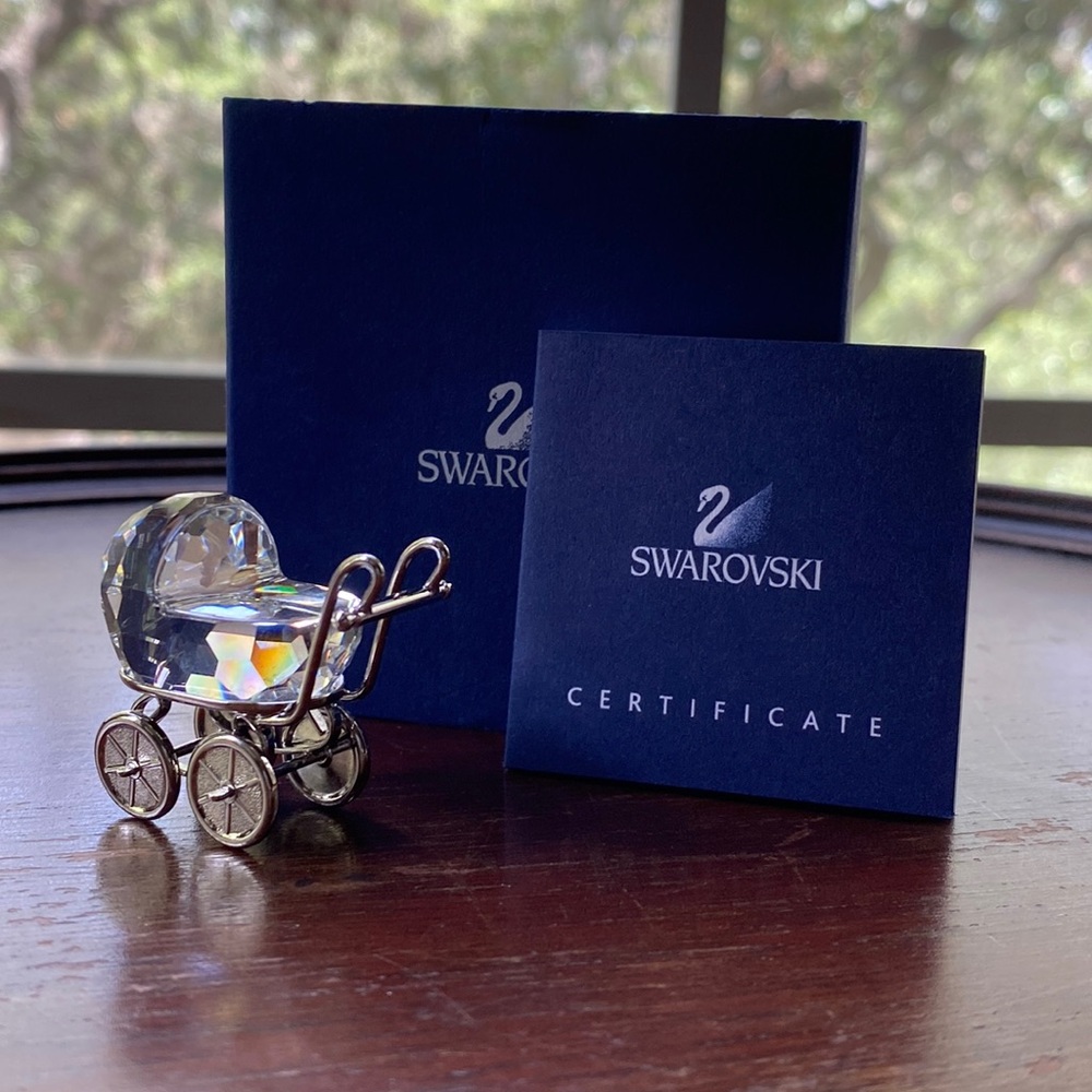 Rare Swarovski Baby Carriage